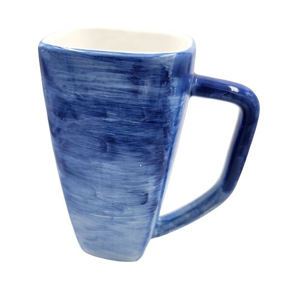 Starbucks Blue Coffee Cup Made in Italy, Blue Ombre 14 oz LARGE Handle Square sh - Picture 3 of 6